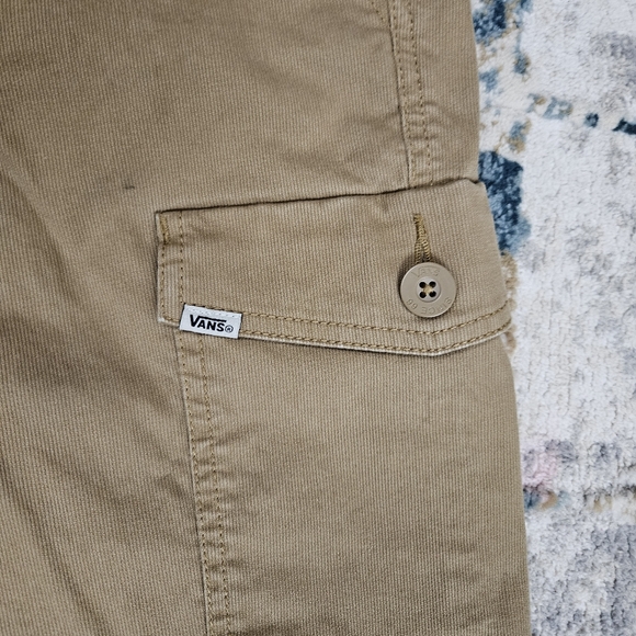 Vans Shorts Mens 32 Tan Cargo Pockets Twill Stretch Off The Wall - Picture 3 of 10